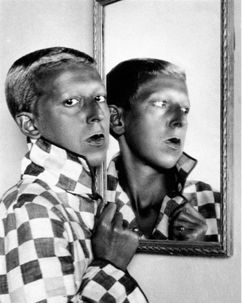 Claude Cahun in front of a mirror